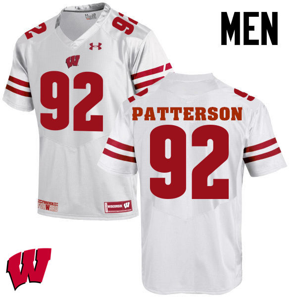 Wisconsin Badgers Men's #92 Jeremy Patterson NCAA Under Armour Authentic White College Stitched Football Jersey EW40A64PZ